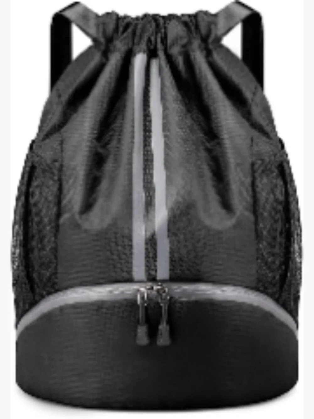 Gym Bag Drawstring Backpack with Shoe Compartment, Water Resistant for Sports,